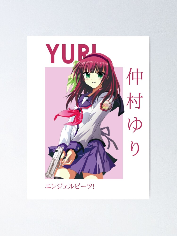 Yuri Nakamura Angel Beats Card Anime Poster By Kino San Redbubble
