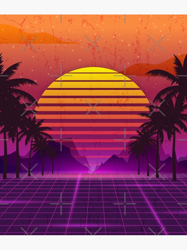 Palm Tree With Glitch effect Aesthetic Vaporwave' Bandana