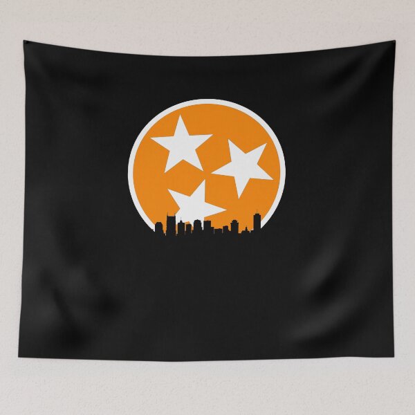 Item preview, Tennessee State Flag Orange White Nashville Skyline Design Vintage Tennessee Gifts designed and sold by TNDesignStudio.