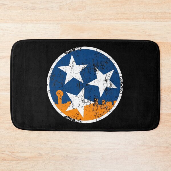 Item preview, Tennessee State Flag Blue White Distressed Orange Knoxville Skyline Design Vintage Tennessee Gifts designed and sold by TNDesignStudio.