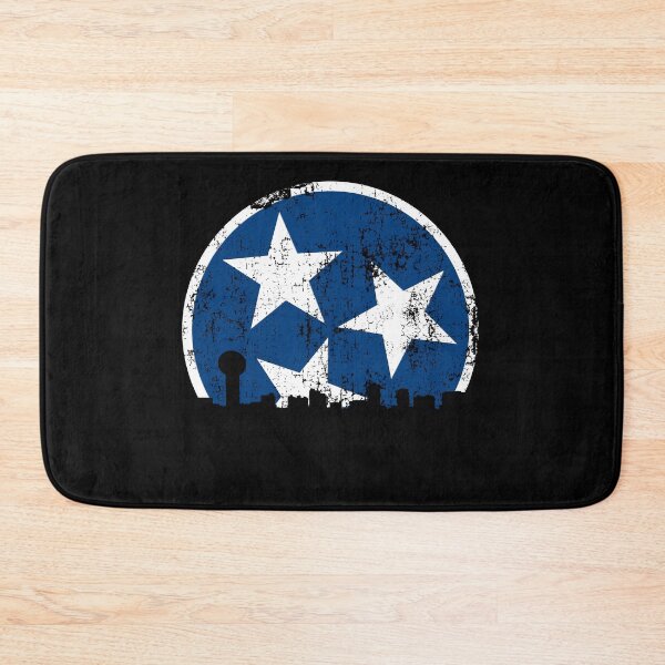 Item preview, Tennessee State Flag Blue White Distressed Knoxville Skyline Design Vintage Tennessee Gifts designed and sold by TNDesignStudio.