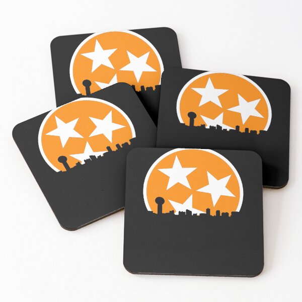 Item preview, Tennessee State Flag Orange White Knoxville Skyline Design Vintage Tennessee Gifts designed and sold by TNDesignStudio.