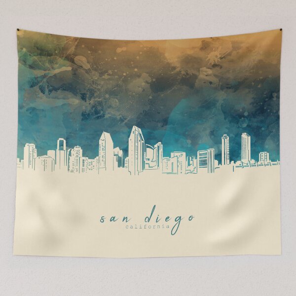 Item preview, san diego skyline designed and sold by BekimART2.