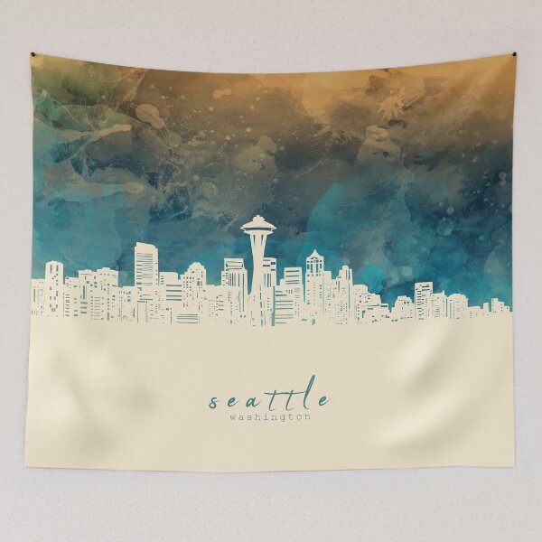 Item preview, seattle skyline designed and sold by BekimART2.