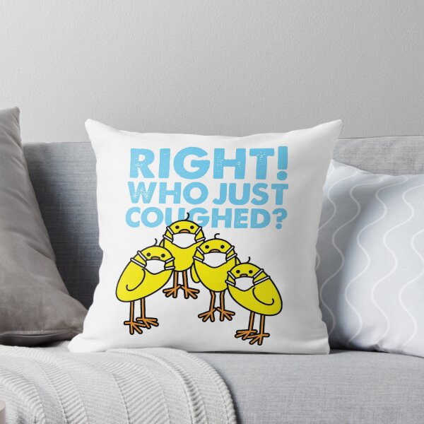Item preview, Four Yellow Chicks wearing Medical Masks with Cough Message designed and sold by CleverPencil.