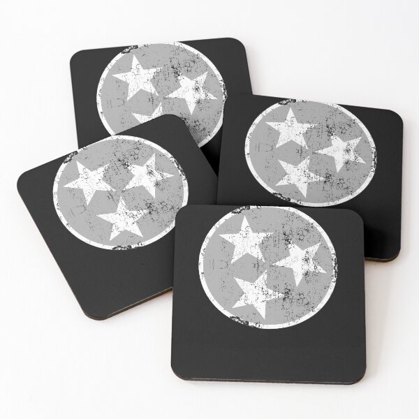 Item preview, Tennessee State Flag Silver White Distressed Design designed and sold by TNDesignStudio.
