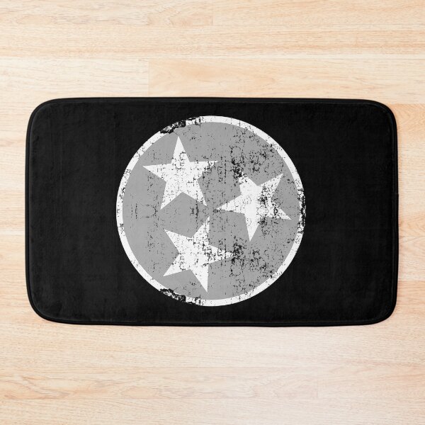 Item preview, Tennessee State Flag Silver White Distressed Design designed and sold by TNDesignStudio.