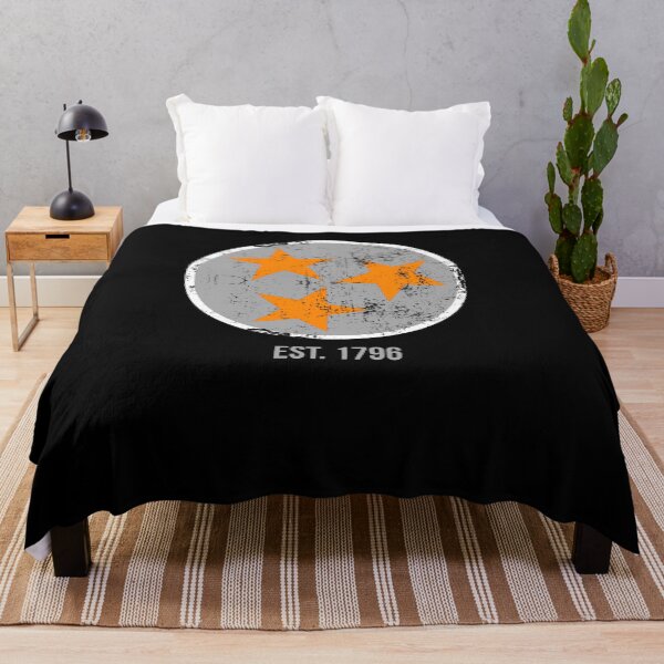 Item preview, Tennessee State Flag Est. 1796 Orange Gray & White Distressed Design designed and sold by TNDesignStudio.