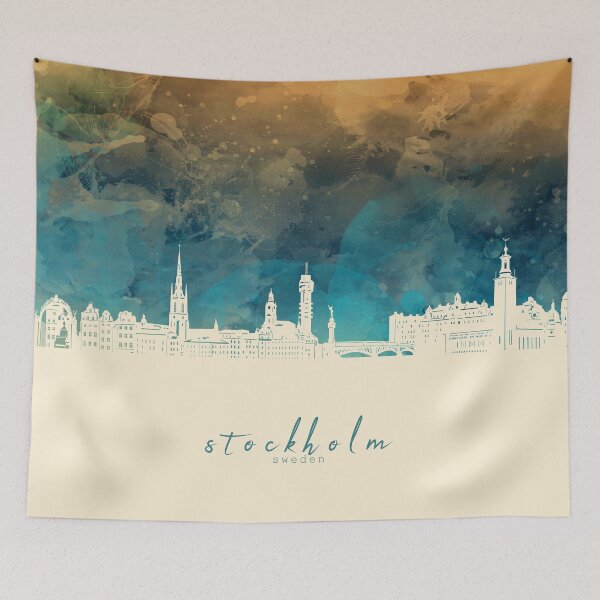Item preview, stockholm skyline designed and sold by BekimART2.
