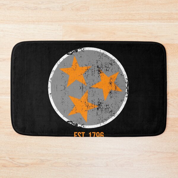 Item preview, Tennessee State Flag Est. 1796 Gray Orange & White Distressed Design designed and sold by TNDesignStudio.