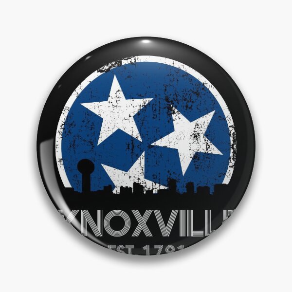 Item preview, Knoxville Est. 1791 Retro Knoxville Skyline Gift Blue & White TN State Flag Design designed and sold by TNDesignStudio.