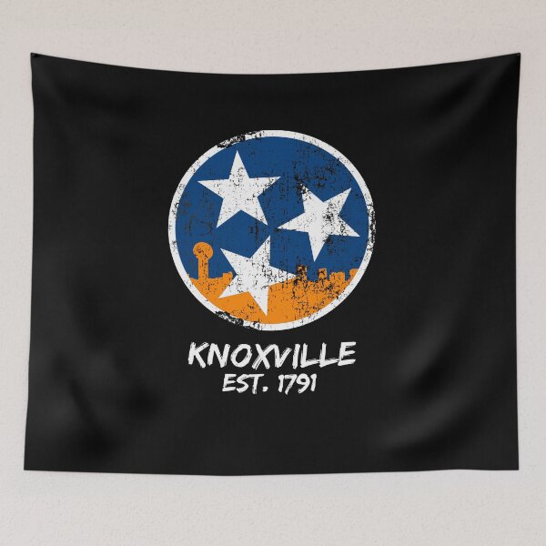 Item preview, Knoxville Est. 1791 Knoxville Skyline TN  Orange White & Blue  State Flag Design designed and sold by TNDesignStudio.