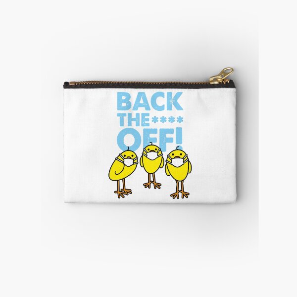 Item preview, Three Yellow Chicks wearing Medical Masks with Back Off Message designed and sold by CleverPencil.