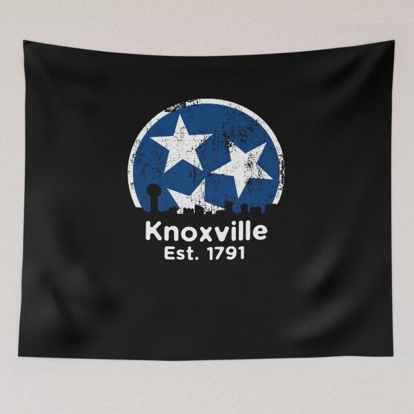 Item preview, Knoxville Est. 1791 Knoxville Skyline Gift Blue & White TN State Flag Design designed and sold by TNDesignStudio.