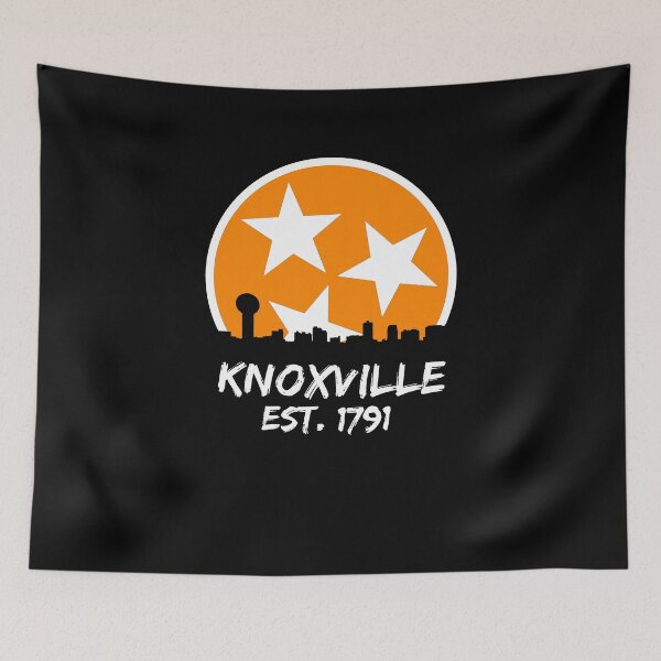 Item preview, Knoxville Est. 1791 Knoxville Skyline Gift Orange & White TN State Flag Design designed and sold by TNDesignStudio.