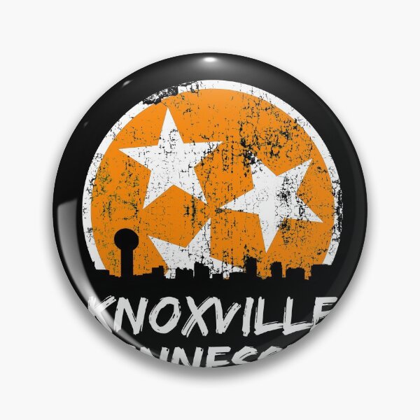 Item preview, Knoxville Tennessee Gift Knoxville Skyline Distressed Orange & White State Flag Design designed and sold by TNDesignStudio.