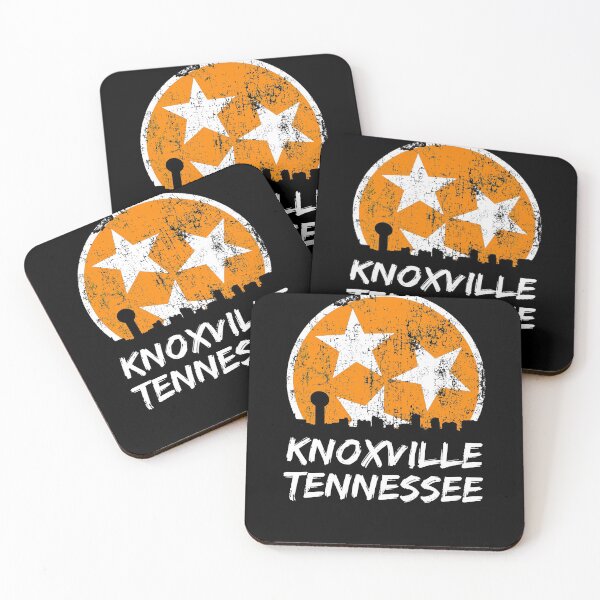 Item preview, Knoxville Tennessee Gift Knoxville Skyline Distressed Orange & White State Flag Design designed and sold by TNDesignStudio.