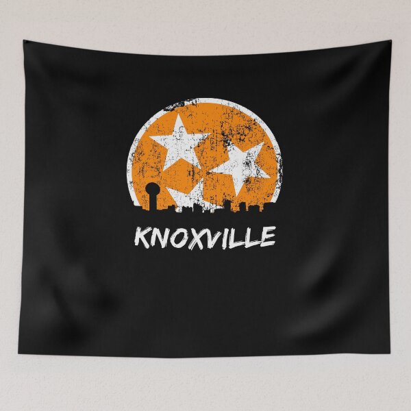 Item preview, Knoxville Skyline Gift Distressed Orange & White TN State Flag Design designed and sold by TNDesignStudio.