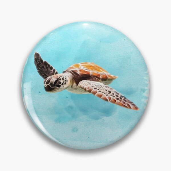 Item preview, Watercolor Sea Turtle at the Ocean designed and sold by Sash-An.