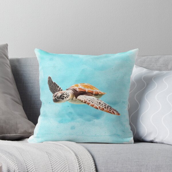 Item preview, Watercolor Sea Turtle at the Ocean designed and sold by Sash-An.