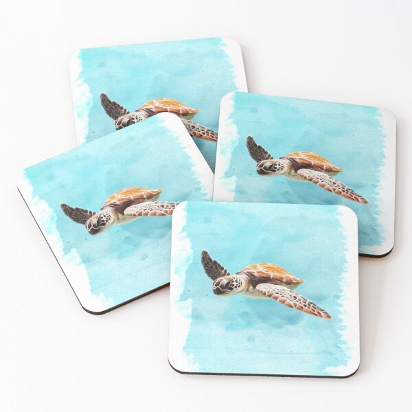Item preview, Watercolor Sea Turtle at the Ocean designed and sold by Sash-An.