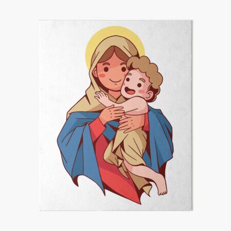 CUTE VIRGIN MARY Art Board Print
