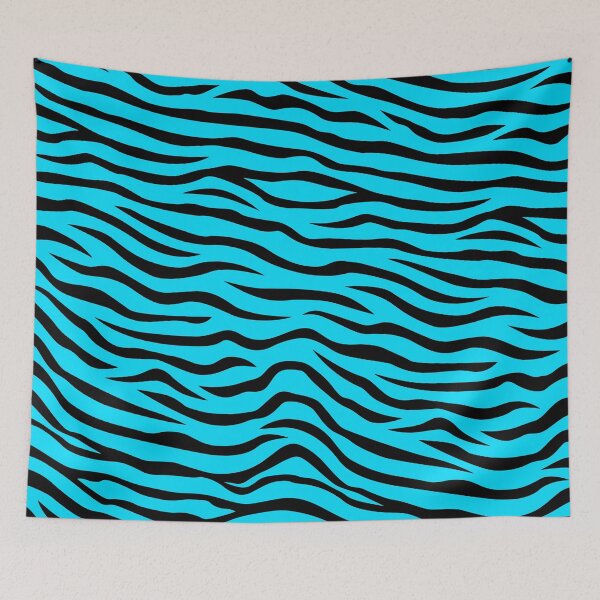 Item preview, Zebra Print Bright Blue designed and sold by Rainbows Galore.