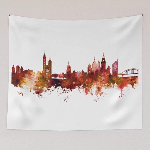 Item preview, Krakow Poland Skyline designed and sold by ArtPrints.