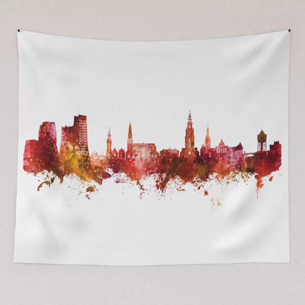 Item preview, Groningen The Netherlands Skyline designed and sold by ArtPrints.
