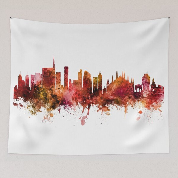 Aperçu de l'œuvre Milan Italy Skyline créée et vendue par ArtPrints.