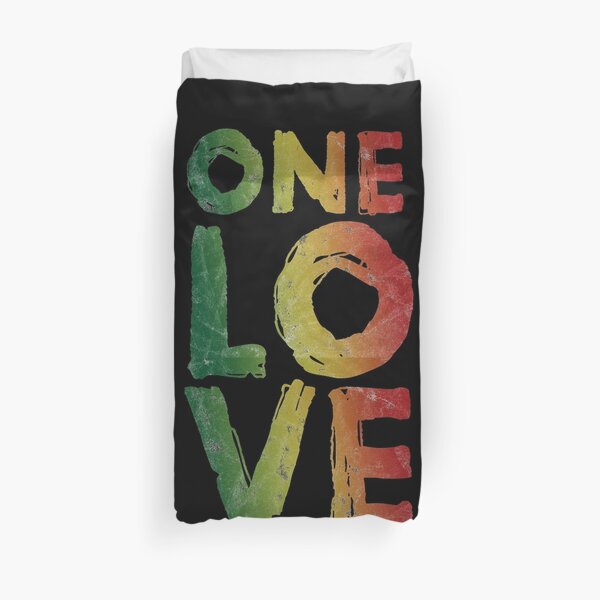 One Love Rasta Reggae Roots Jamaica Culture Duvet Cover
