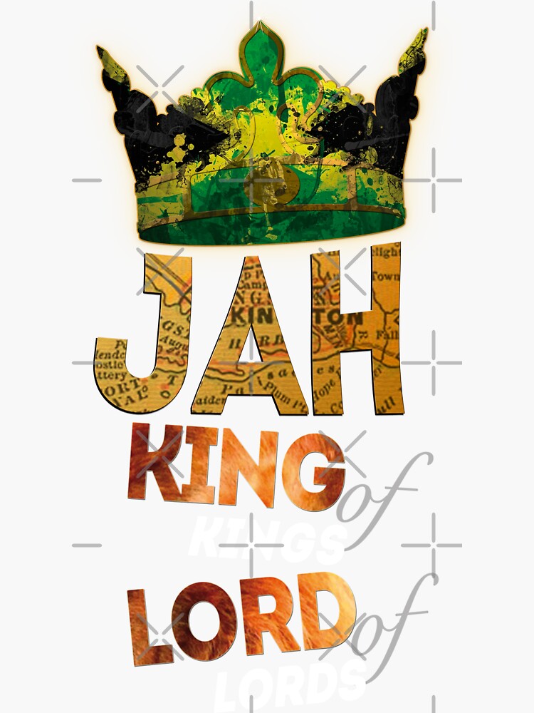 Jah King Of Kings Jamaica Rasta Flag Reggae Roots Dreads by thespottydogg