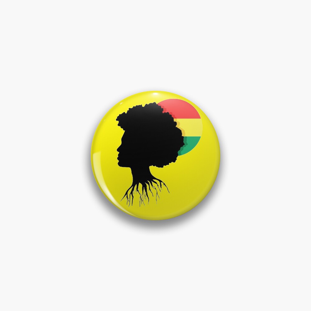 Rasta Dreads Reggae Roots Empress Ethiopian Flag Pin