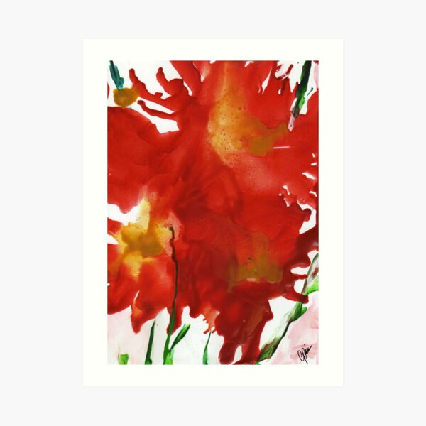 Flaming Iris Art Print
