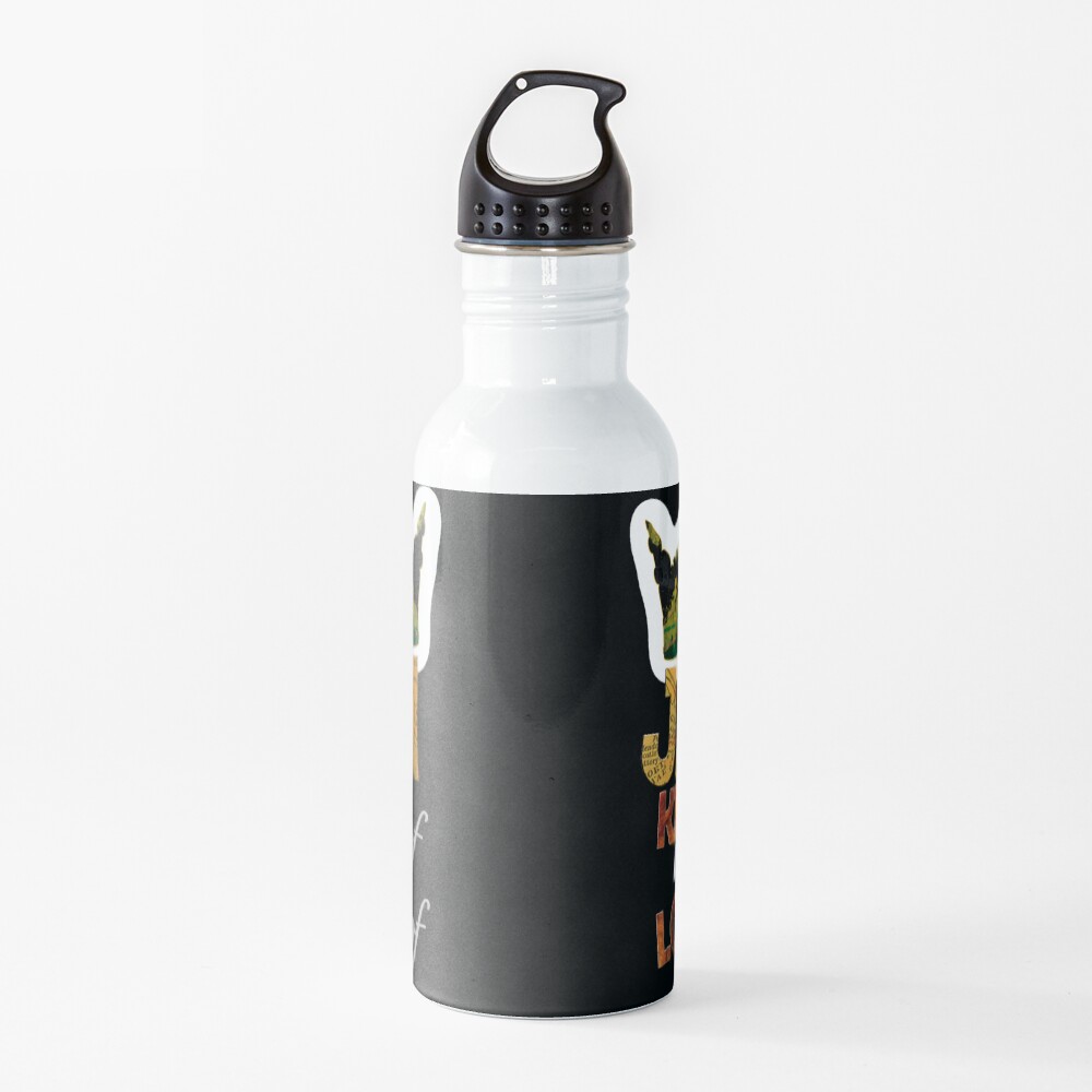 Jah King Of Kings Jamaica Rasta Flag Reggae Roots Dreads Water Bottle