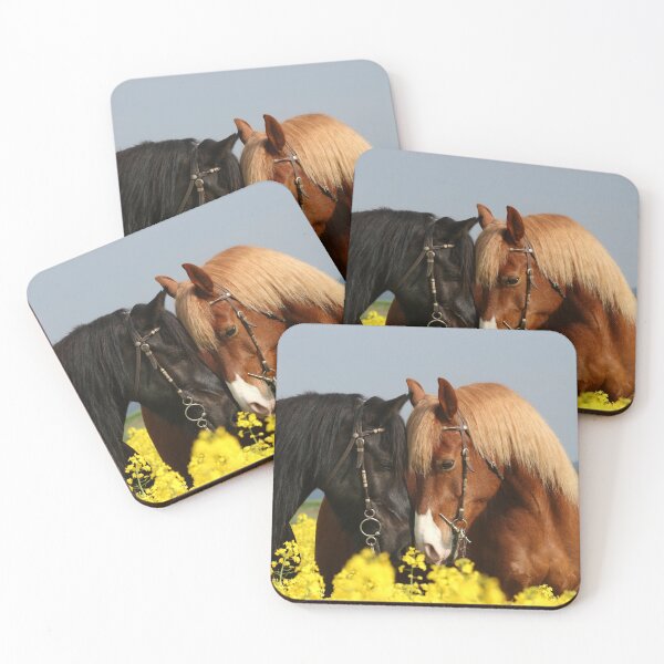 Item preview, Horses in the rapeseed designed and sold by JeanettesPets.