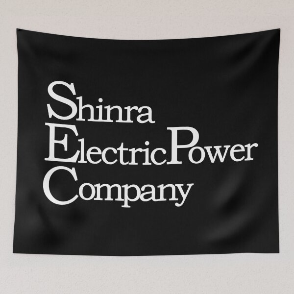 Item preview, Final Fantasy® VII Remake - Shinra Electric Power Company (English Wordmark Logo) [White] designed and sold by SWISH-Design.