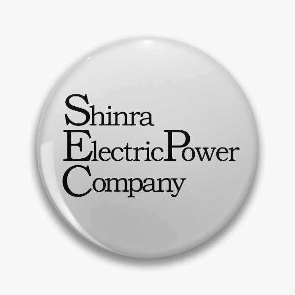 Item preview, Final Fantasy® VII Remake - Shinra Electric Power Company (English Wordmark Logo) [Black] designed and sold by SWISH-Design.
