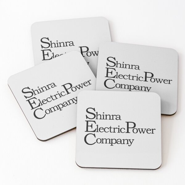 Item preview, Final Fantasy® VII Remake - Shinra Electric Power Company (English Wordmark Logo) [Black] designed and sold by SWISH-Design.