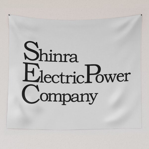 Item preview, Final Fantasy® VII Remake - Shinra Electric Power Company (English Wordmark Logo) [Black] designed and sold by SWISH-Design.