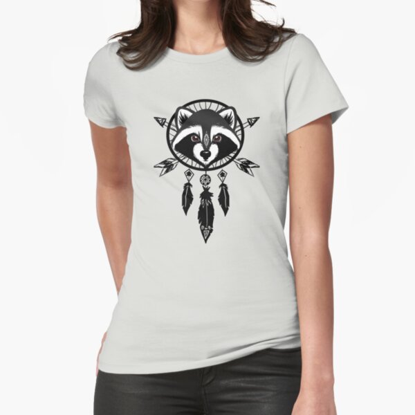 Raccoon Catcher Fitted T-Shirt