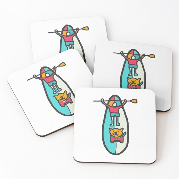 Item preview, Sup dogs funny drawing minimalist design sup dogging paddle surfing  designed and sold by Tropical Blood.