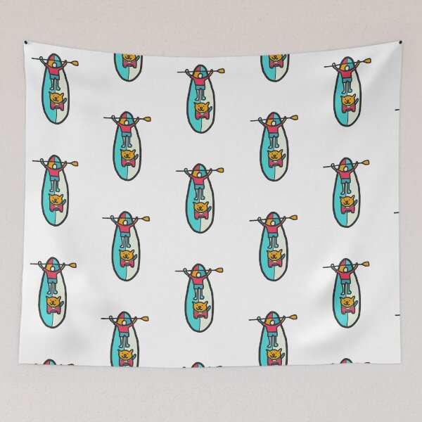Item preview, Sup dogs funny drawing minimalist design sup dogging paddle surfing  designed and sold by Tropical Blood.