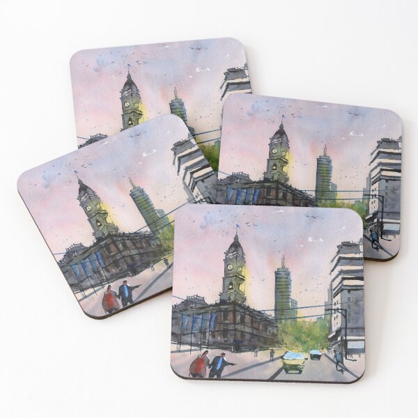 Item preview, Melbourne Town Hall designed and sold by darrenyeoart.