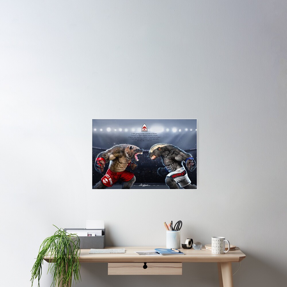 "Wolverine vs. Honey Badger" Poster for Sale by groundshark | Redbubble