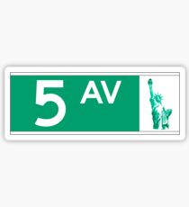 Pegatina Fifth Av. (new), New York Street Sign, USA