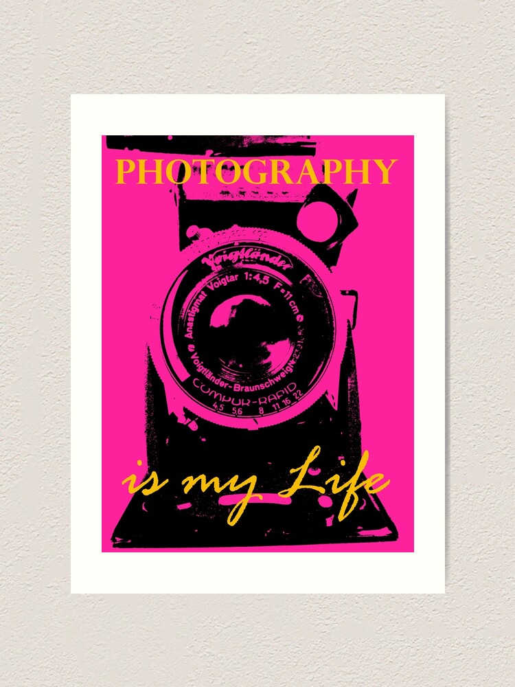 Alternative Ansicht von Photography is my Life schwarz pink gold Kunstdruck