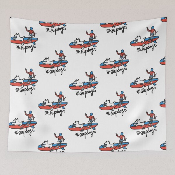 Item preview, Sup dogs hashtag paddle surfing paddle surf  designed and sold by Tropical Blood.
