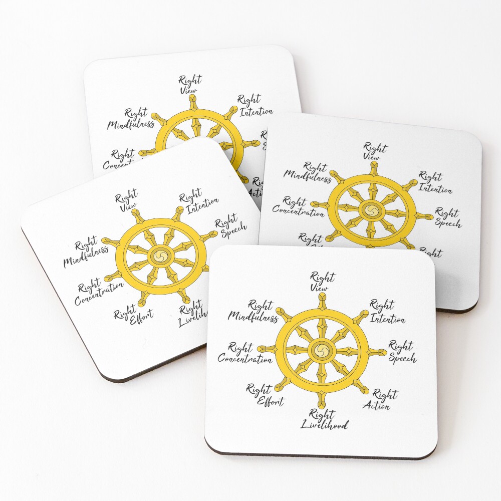 The Noble Eightfold path Coasters (Set of 4)