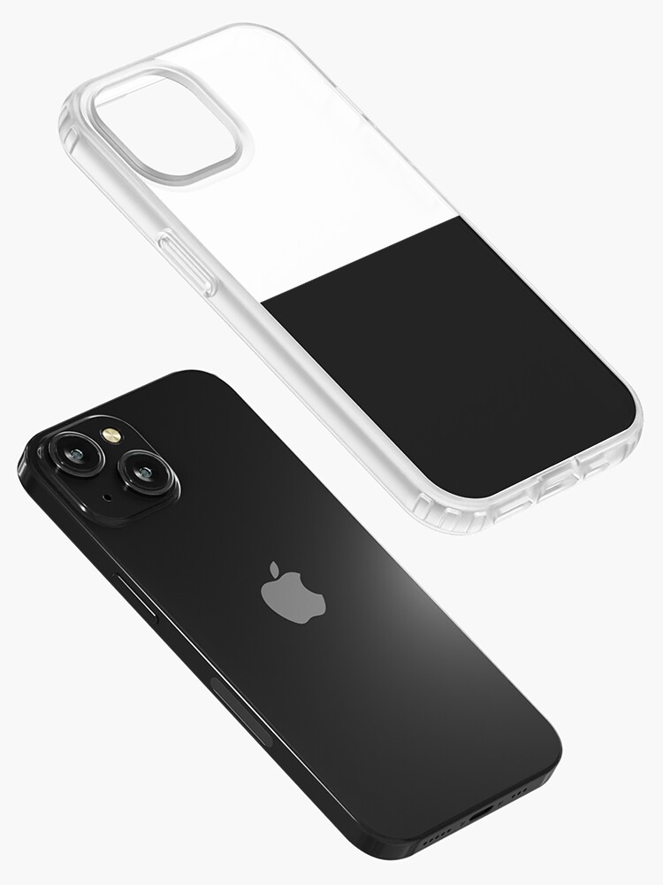 Horizontal half white and black iPhone Case for Sale by JayArtShop